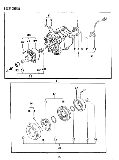 1990 Dodge Colt High Pressure Relief Valve Diagram for MB276862