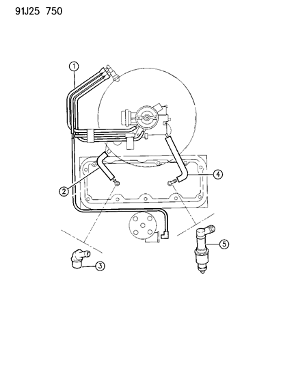 1993 Jeep Cherokee PCV System Diagram 1 - Thumbnail
