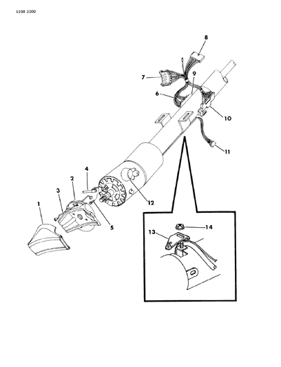 1985 Dodge D350 Turn Signal & Hazard Switch Diagram for 4216848