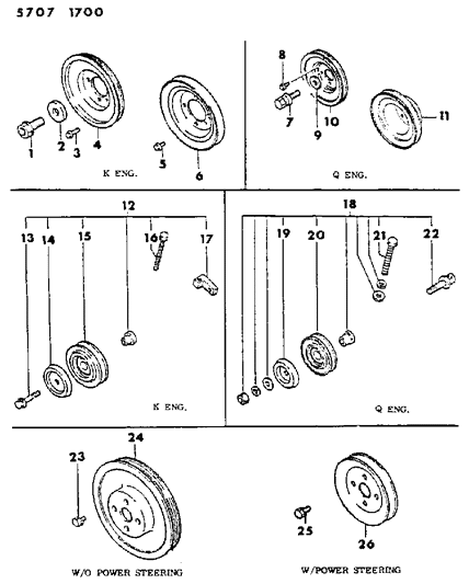 1985 Dodge Colt Bolt, Flange (6X30Mm ) (Except Canada) Diagram for MF140405