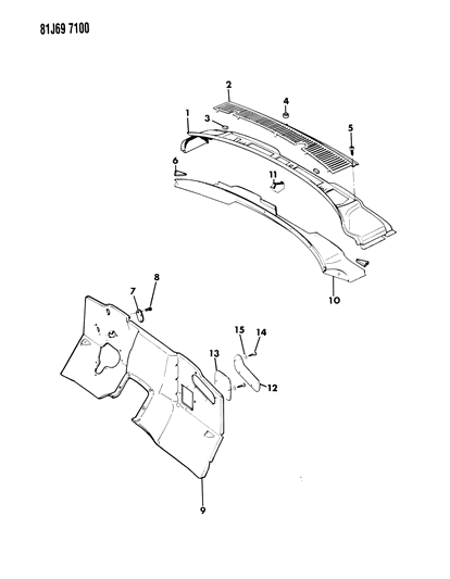 1984 Jeep Grand Wagoneer Panel, Dash Diagram for J5758238