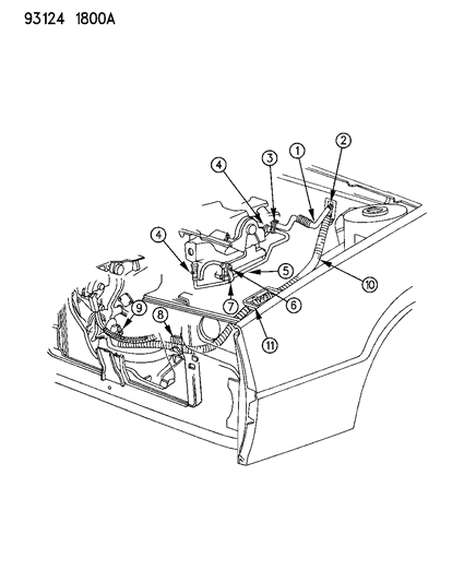 1993 Chrysler LeBaron GTC Plumbing - A/C & Heater Diagram 2 - Thumbnail