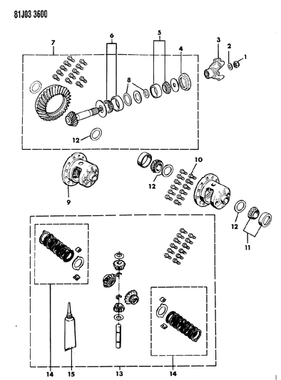 1986 Jeep J20 Differential & Gears Diagram 5 - Thumbnail