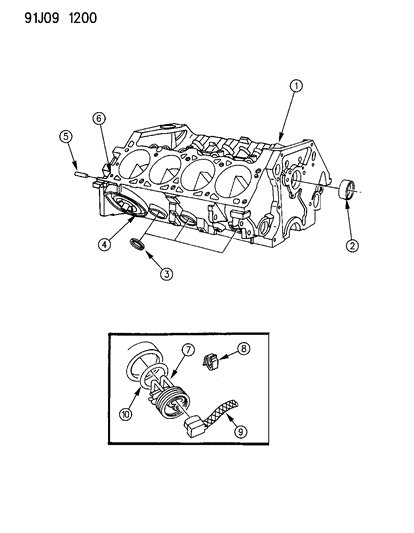 1993 Jeep Grand Wagoneer Cylinder Block Diagram 2 - Thumbnail