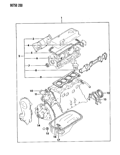 1990 Dodge Colt Engine Gasket Sets Diagram 1 - Thumbnail