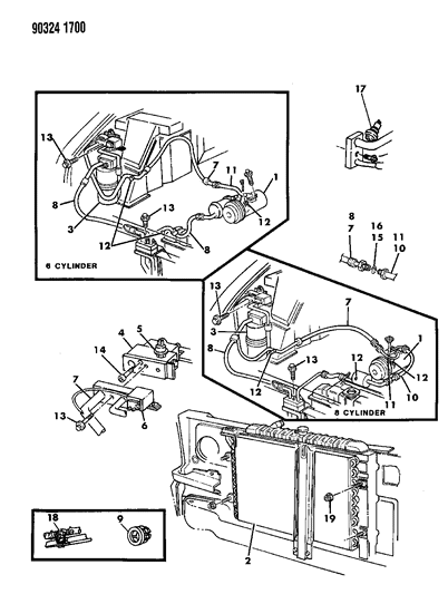 1992 Dodge Ram Van Suction Line Diagram for 56006348