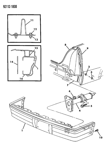 1992 Chrysler Imperial Fascia, Rear Diagram 1 - Thumbnail