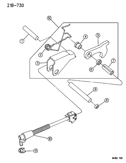 1994 Chrysler LeBaron GTC Parking Sprag Diagram