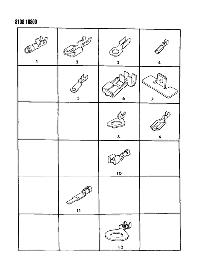 1988 Dodge Shadow Terminal Diagram for 5211602