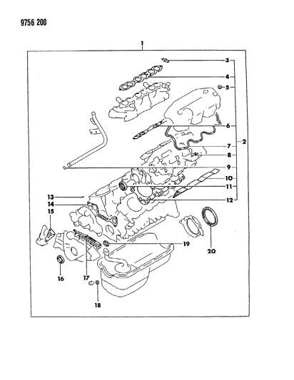 1989 Dodge Raider Engine Gasket Sets Diagram 2 - Thumbnail