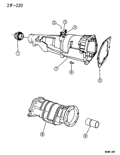 1996 Jeep Grand Cherokee Extension - Automatic Transmission Diagram 2 - Thumbnail