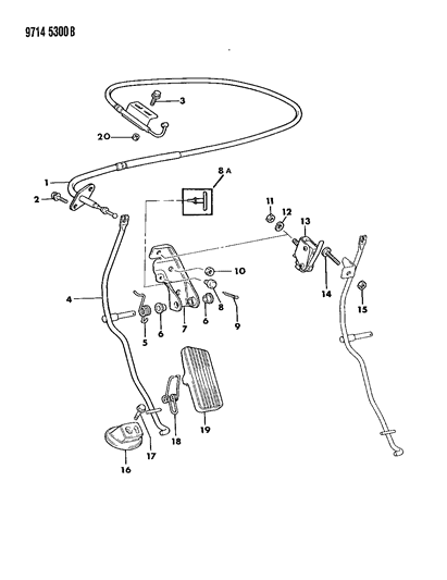 1989 Dodge Colt Bolt, Flange (6X20-4) Diagram for MF140007
