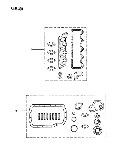 1990 Jeep Comanche Engine Gasket Sets Diagram 1 - Thumbnail