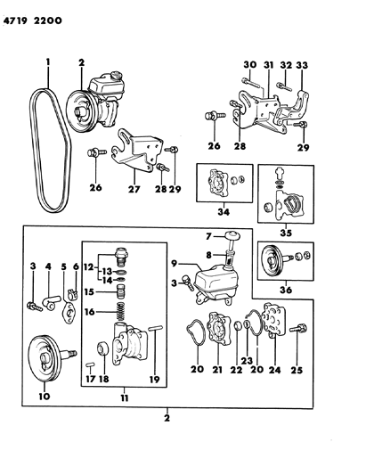 1984 Dodge Ram 50 Power Steering Pump Diagram 3 - Thumbnail