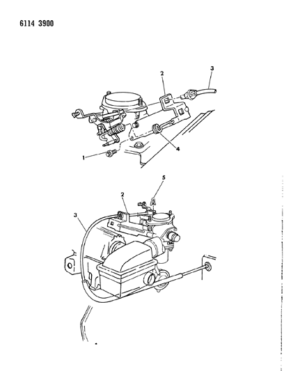 1986 Dodge Omni Throttle Control Diagram 1 - Thumbnail
