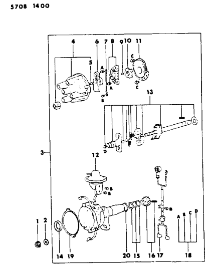 1986 Dodge Ram 50 Distributor Diagram 1 - Thumbnail