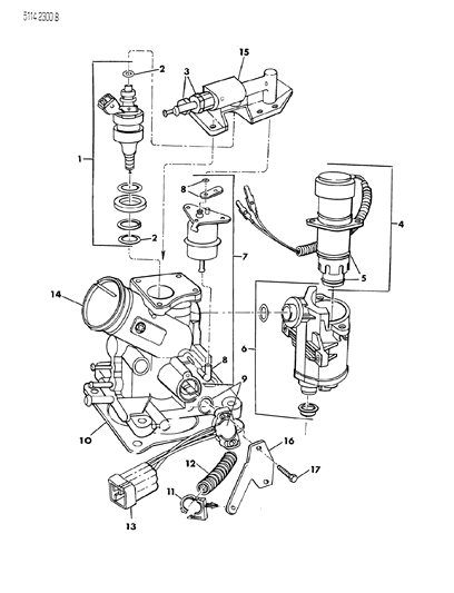 1985 Chrysler LeBaron Fuel Pressure Regulator Diagram for 4287320