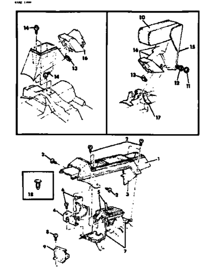 1984 Chrysler New Yorker Console & Armrest Diagram 2 - Thumbnail