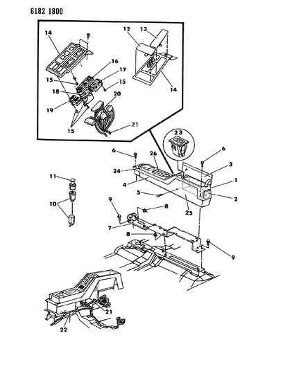 1986 Chrysler Laser Lock Switch Diagram for 4221809