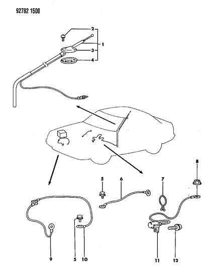 1994 Dodge Colt Antenna Diagram 2 - Thumbnail