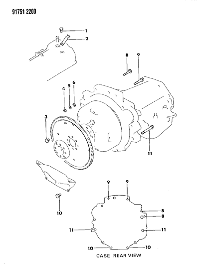 1991 Dodge Ram 50 Mounting Bolts & Brackets Diagram 2 - Thumbnail