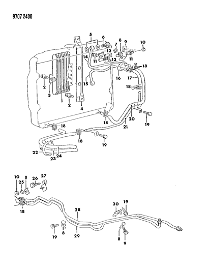 1989 Dodge Ram 50 Oil Cooler Lines Diagram 1 - Thumbnail