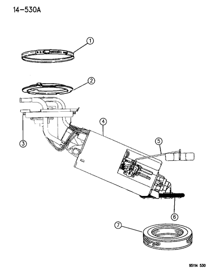 1995 Dodge Caravan Fuel Gauge Sending Unit Diagram for 4778460