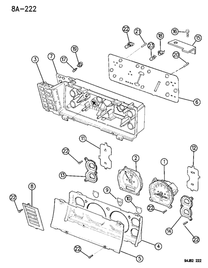 1994 Jeep Cherokee Instrument Cluster Diagram 2 - Thumbnail