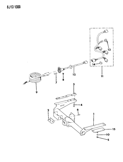 1990 Jeep Wrangler Hitch - Trailer Diagram 1 - Thumbnail