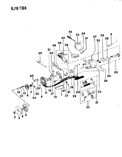 1987 Jeep J20 Control Switch Diagram for 56004595