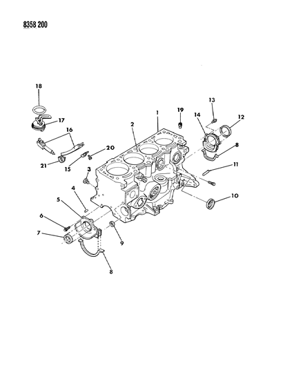 1988 Dodge Dakota Cylinder Block Diagram 1 - Thumbnail