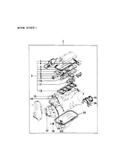 1986 Dodge Colt Engine Gasket Sets Diagram 1 - Thumbnail