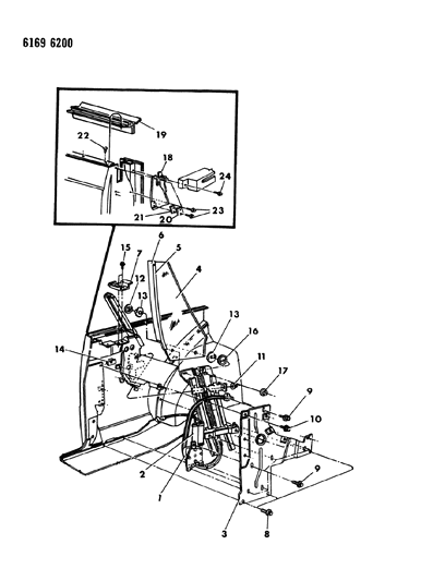 1986 Chrysler LeBaron Base Glass - Quarter Window Diagram 2 - Thumbnail