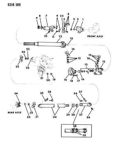 1987 Dodge D150 Boot, Propeller Shaft Universal Joint Slip Yoke W/435 Trans. Diagram for 4137394