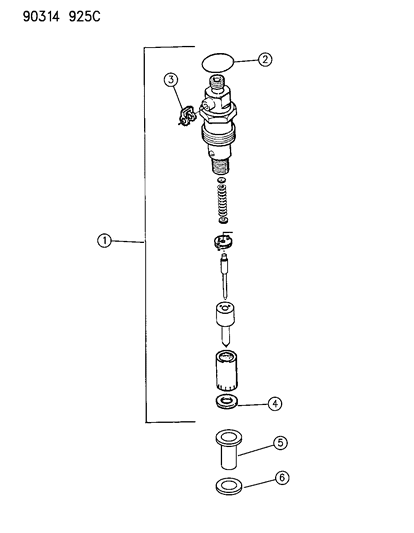 1992 Dodge D150 Fuel Injector Diagram