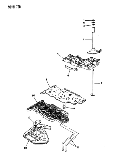 1990 Chrysler New Yorker Base Model Valve Body Diagram 1 - Thumbnail