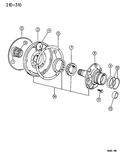 1994 Jeep Grand Cherokee Oil Pump With Reaction Shaft Diagram 2 - Thumbnail