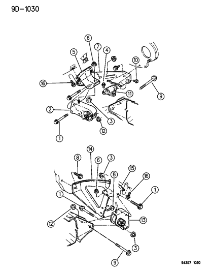 1996 Dodge Ram Van Engine Mounting Diagram 5 - Thumbnail