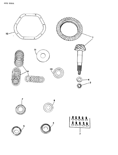 1984 Dodge D350 Gear & Pinion Kit - Front Axles Diagram 2 - Thumbnail