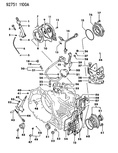 1994 Dodge Colt Case & Miscellaneous Parts of Automatic Transmission Diagram 5 - Thumbnail