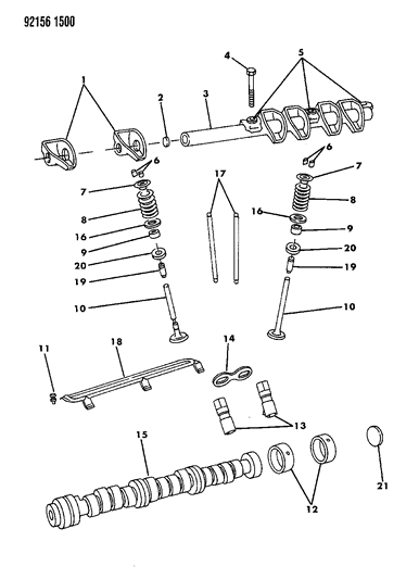 1992 Chrysler Imperial Camshaft & Valves Diagram 2 - Thumbnail