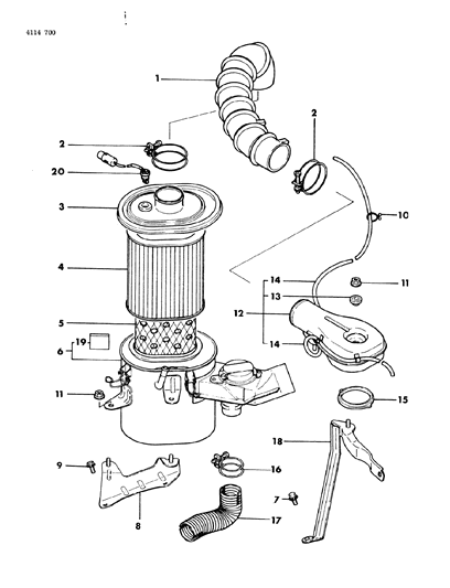 1984 Chrysler New Yorker Air Cleaner Diagram 5 - Thumbnail