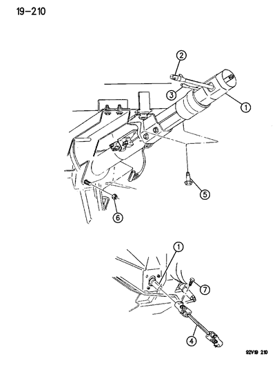 1992 Dodge Viper Intermediate Shaft Diagram for 4642732