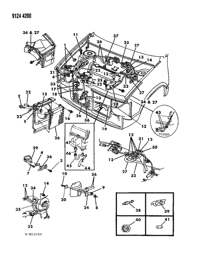 1989 Dodge Grand Caravan Compressor, A/C W/2.2, 2.5, 3.0 L Engine Diagram for R4443131
