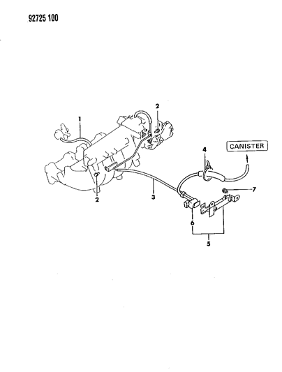 1992 Dodge Colt EGR System Diagram 2 - Thumbnail