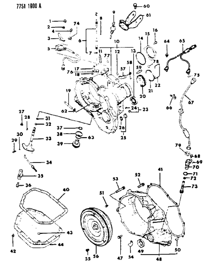 1988 Dodge Colt Nut, Engine Front Mounting (10) Diagram for MF430122