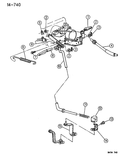 1994 Chrysler LeBaron GTC Throttle Control Diagram