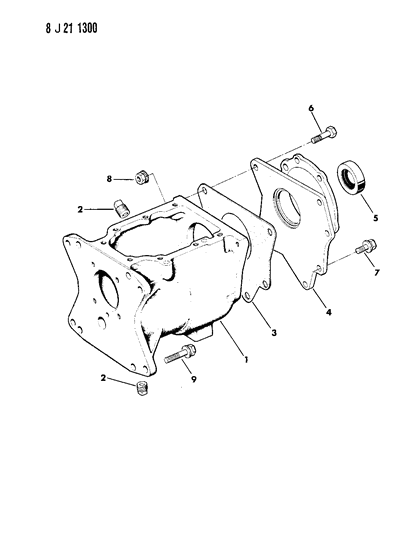 1987 Jeep J20 Transmission Case, Adapter And Miscellaneous Parts Diagram 2 - Thumbnail