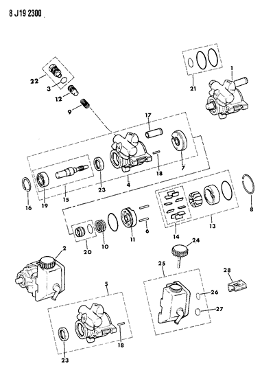 1989 Jeep Comanche Reservoir Diagram for 83503495