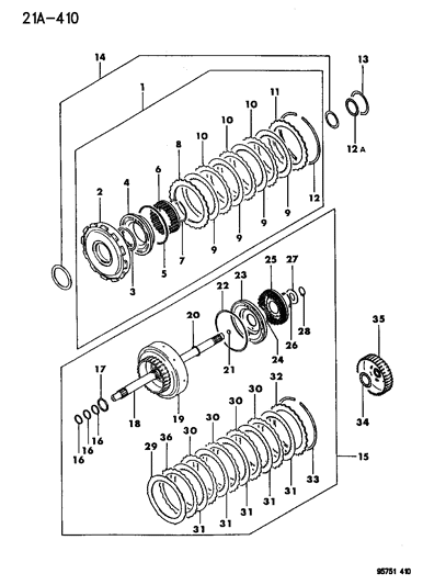 1996 Dodge Stealth Plate, Front Clutch Reaction Diagram for MD739385